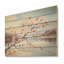 Cornouiller en fleurs sur la plage - Art mural en bois de bois de cornouiller sur bois de pin naturel-1875597299