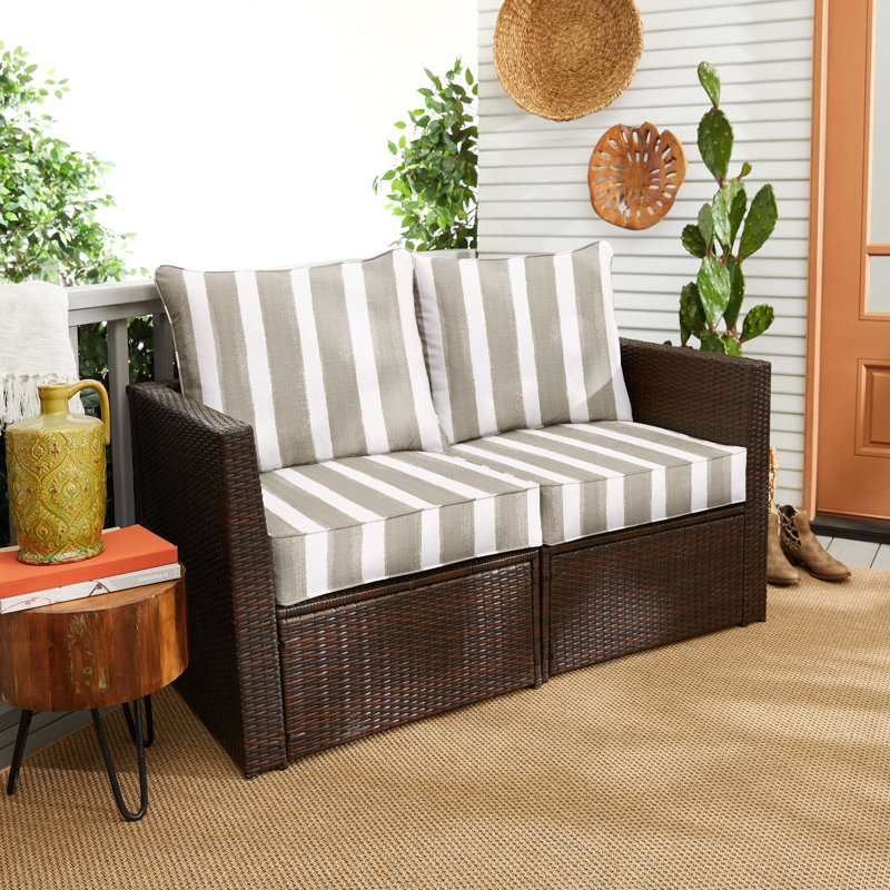 Outdoor 5'' Loveseat Seat / Back Cushion, 25" H x 25" W