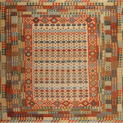 Tapis brun/beige contemporain