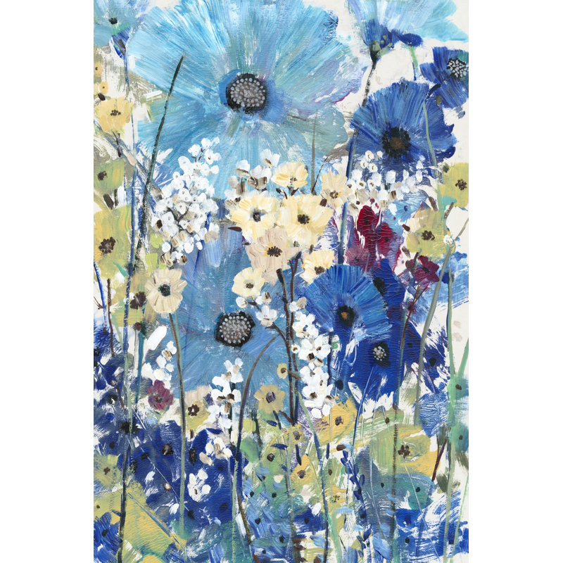 «Garden Blues II», reproduction d'art sur toile, H 60 po x l 40po x P 1,5 po
