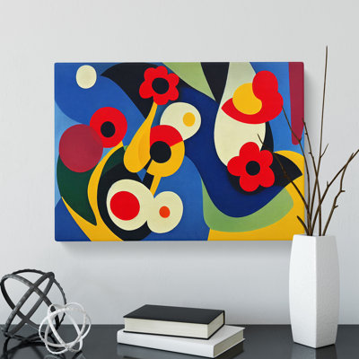 Dramatic Abstract Flowers - Wrapped Canvas Print