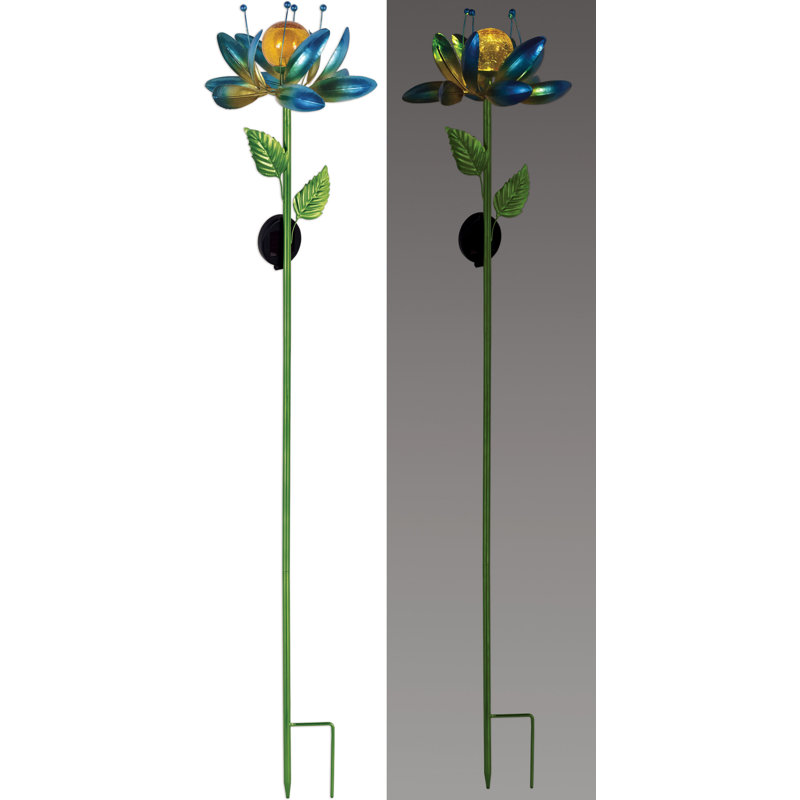 Piquet de jardin solaire 57 po Haigler, Bleu
