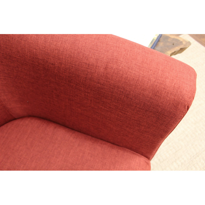 Liam Upholstered Barrel Chair, Jitterbug Picante Performance Basketweave