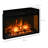 Retro Recessed Fireplace Heater with Realistic Log Flame