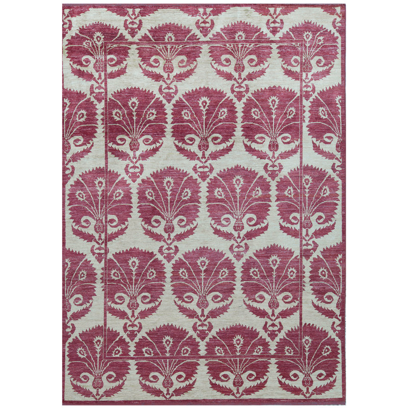 Hand Woven Wool Floral Area Rug