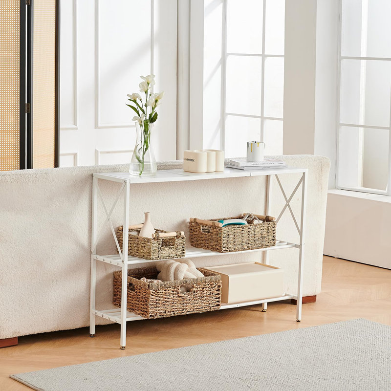 Console Table,Multifunctional Sofa Side Table with Shelves,Behind Couch TV Tables