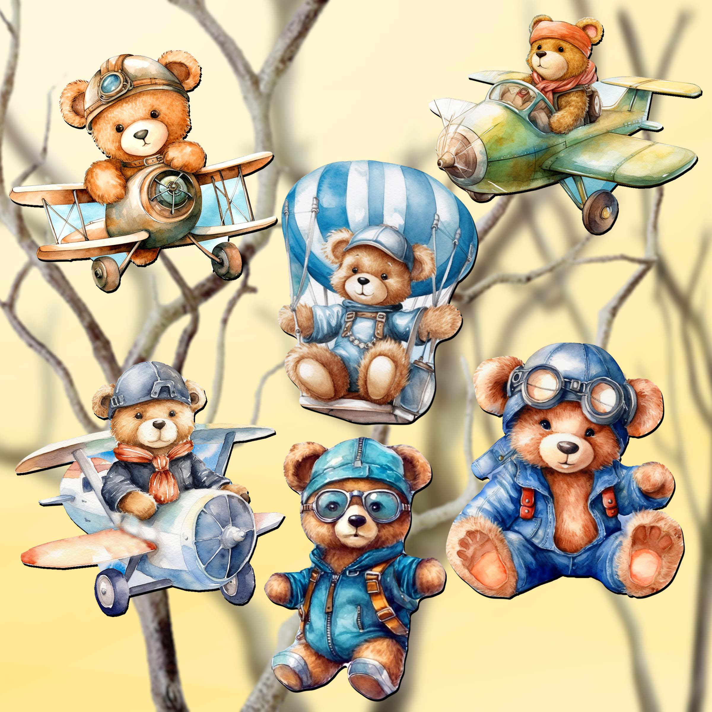 Aviator teddy clearance bear