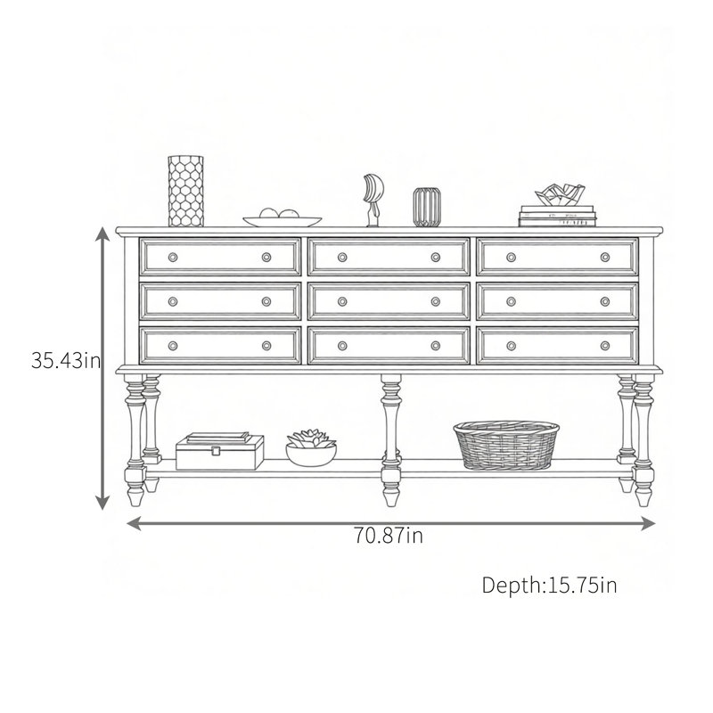 Multifunctional Creative Design Sideboard
