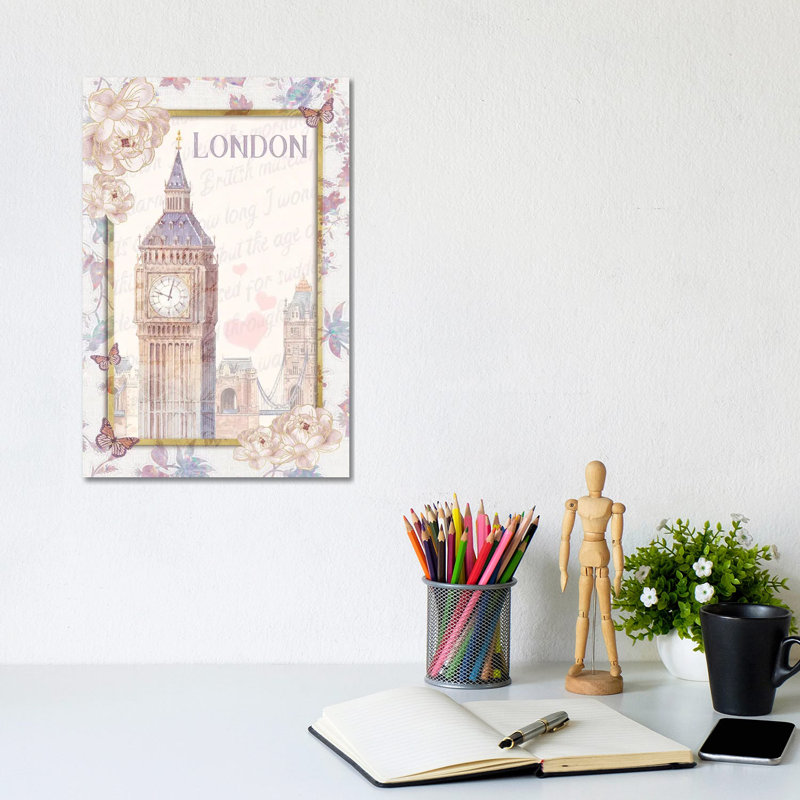 London Town by Claudia McKinney - Gallery-Wrapped Canvas Giclée on Canvas, No Frame, 20.32 cm H x 30.48 cm W