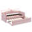 Twin XL Size Upholstered Daybed With Trundle And LED Light, Trundle Adjustable-200419148