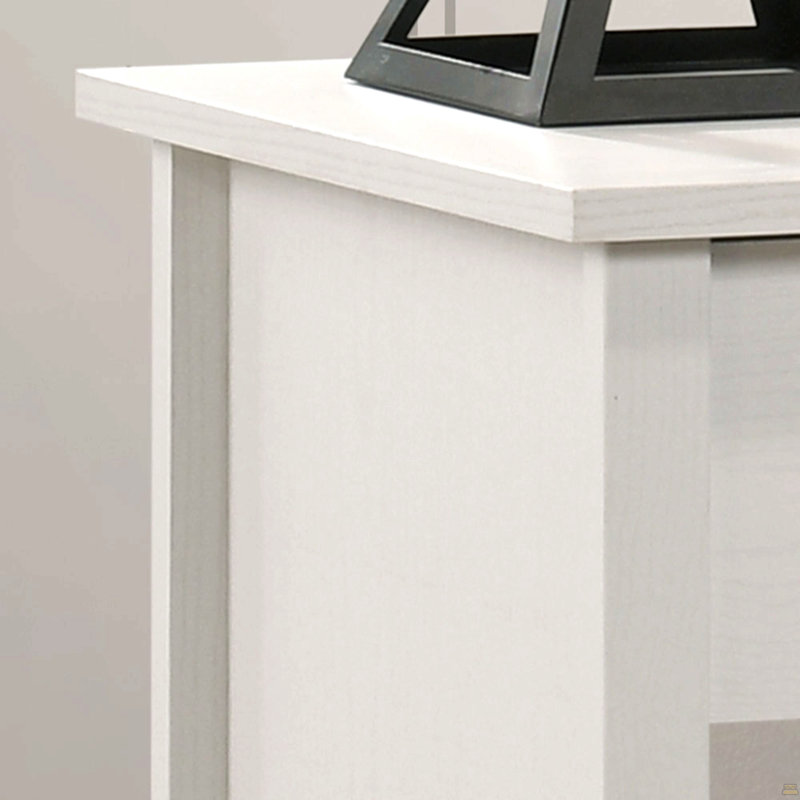 Celeste 20"W White 1-Drawer Nightstand Bedside Table, White