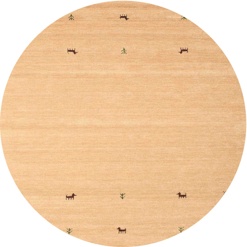 Tapis beige Jeneva, Rond 6 pi