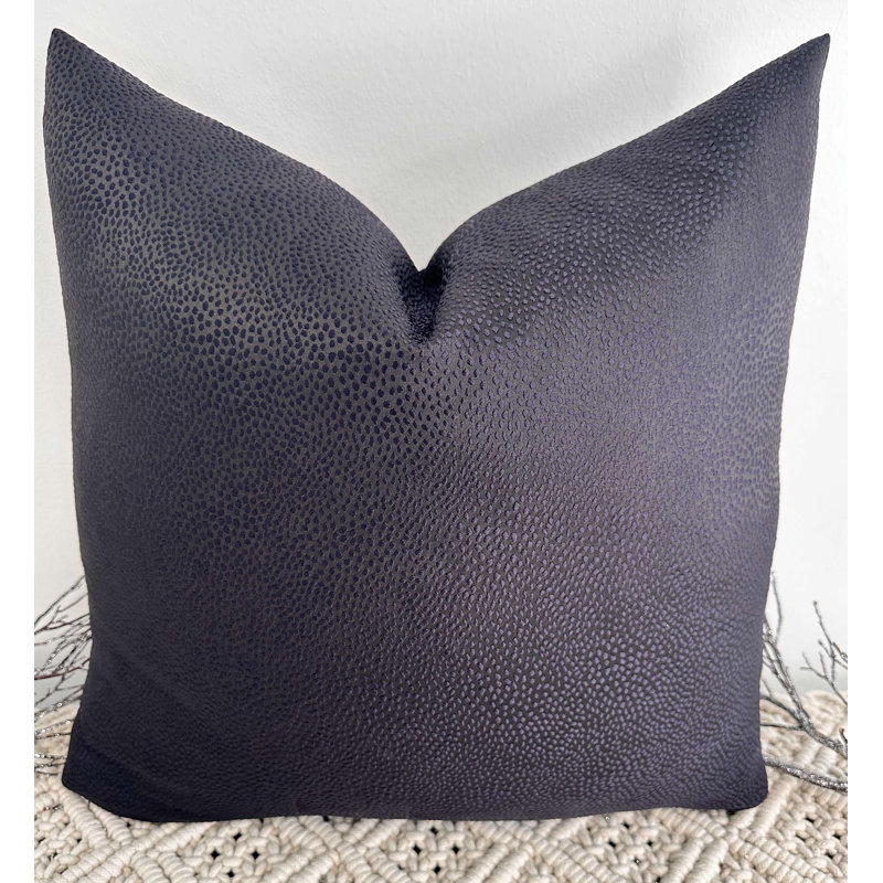 Abstract Square Throw Cushion Cover, Black