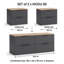 120cm Wide 2-Piece Modular TV Stand with 4 Drawers