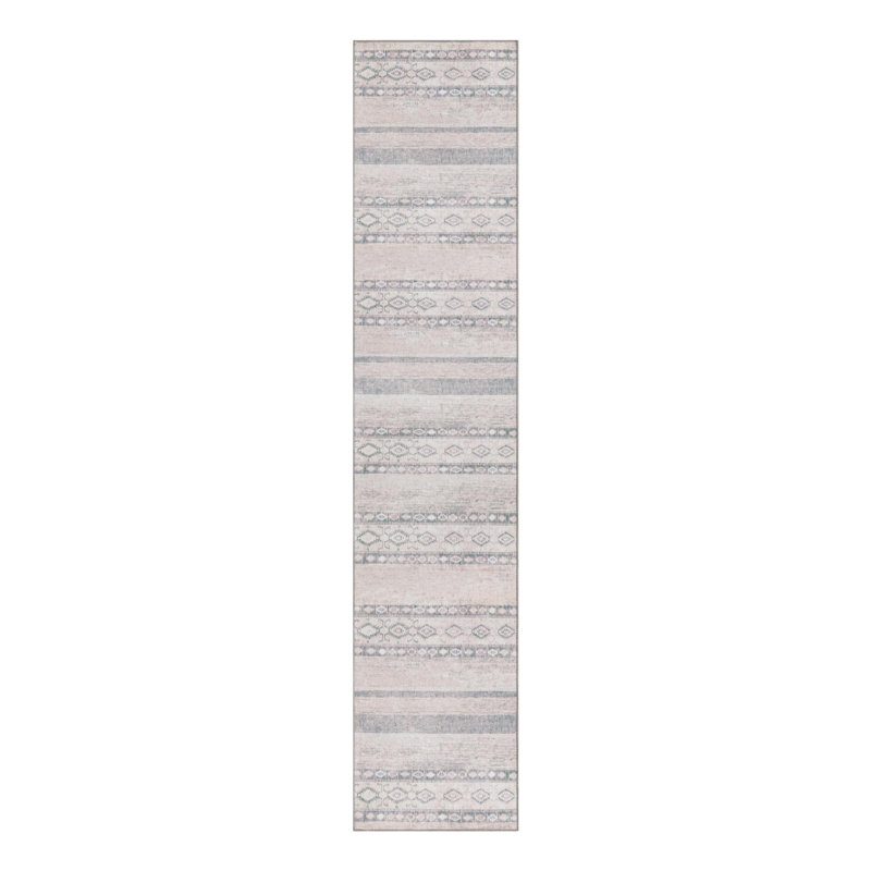 Aucion Chenille Geometric Indoor Rug, Runner 2'6" x 12'