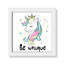 «Be Unique», impression sur papier licorne-47848656-47848666