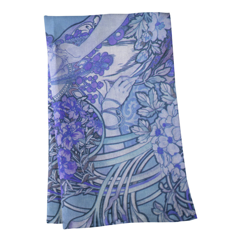 Serviette de thé à fleurs, Sergé de coton