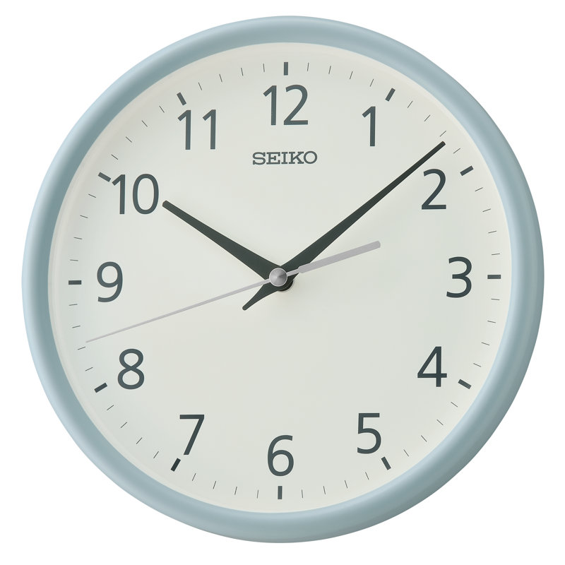QXA804LLH Wall Clock, Blue, Blue
