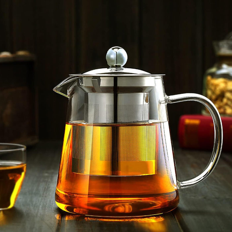 Glass Teapot With Stainless Steel Infuser