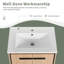 24" Freestanding Bathroom Vanity with White Resin Vanity Top & 2 Soft-Close Cabinet Doors