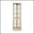 Elegant Lighted Corner Curio Cabinet with Adjustable Shelves and Anti-Toppling Safety, Perfect for Displaying Treasures-2119084383