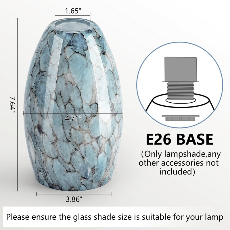 Ensemble de 3 luminaires suspendus sphériques en verre bleu pierre 71,4 po
