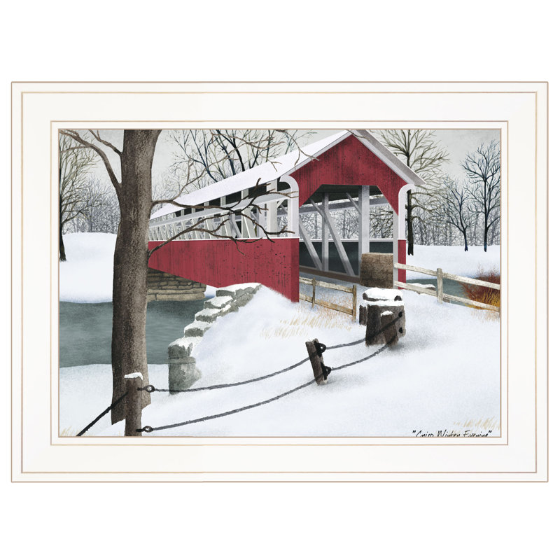 «Crisp Winter Evening», art mural encadré pour le salon, impression murale par Billy Jacobs, Blanc