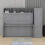 Grand lit escamotable, mur avec placard et tiroirs-296600401