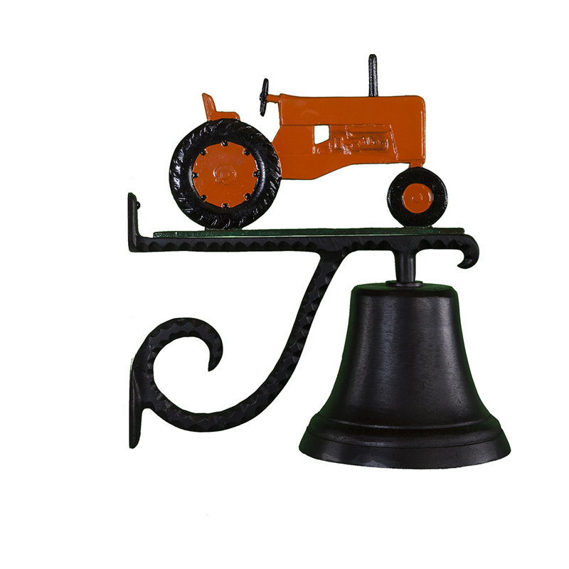 Cast Weather Resistant Metal Transportation Bell, Orange