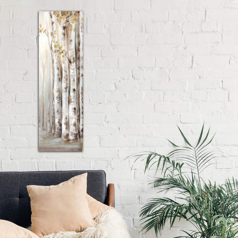 Sunset Birch Forest II by Eva Watts - Wrapped Canvas Panoramic Painting, 121.92 cm H x 40.64 cm W x 1.91 cm D