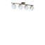 Luminaire de lustre élégant, chrome mat et blanc, 29,5 po x 7,9 po x 11,8 po | Corps en métal durable, capuchon en verre, douille E27 (40 W maximum), parfait pour le salon et la salle à manger, design moderne élégant
