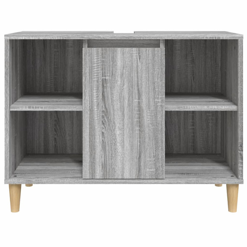 Skagway Sink Cabinet 80x33x60 cm Engineered Wood, Grey Sonoma