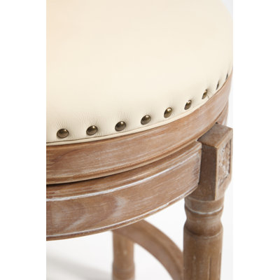 Cow top Leather Wooden Bar Stools