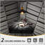 Pavillon de jardin à toit rigide 10 pi x 14 pi avec double toit en acier galvanisé, structure en aluminium, rideaux et filet pour patio et jardin