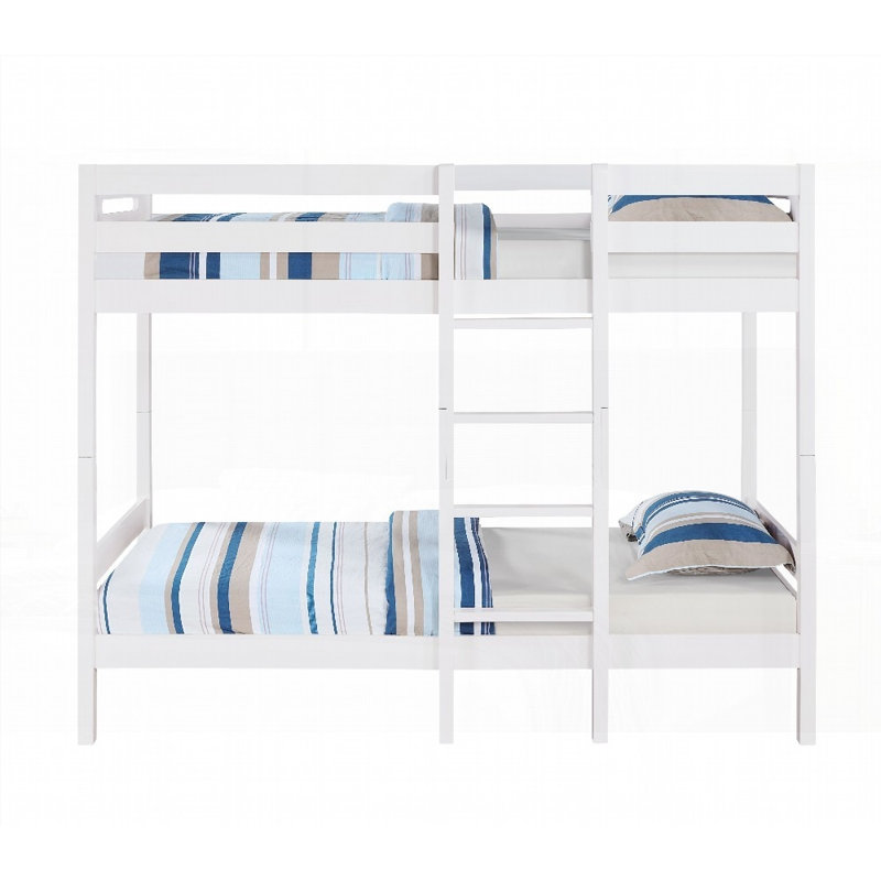 Lit superposé simple / blanc esin Esin - Aucun sommier requis, solide et durable, Blanc
