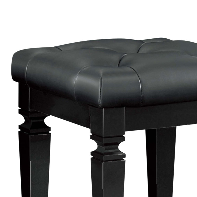 Tabouret de coiffeuse Modern Glam, Noir