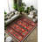 Minna Collection Digital Print Cotton-Polyester Red Floral Rug-2034592991