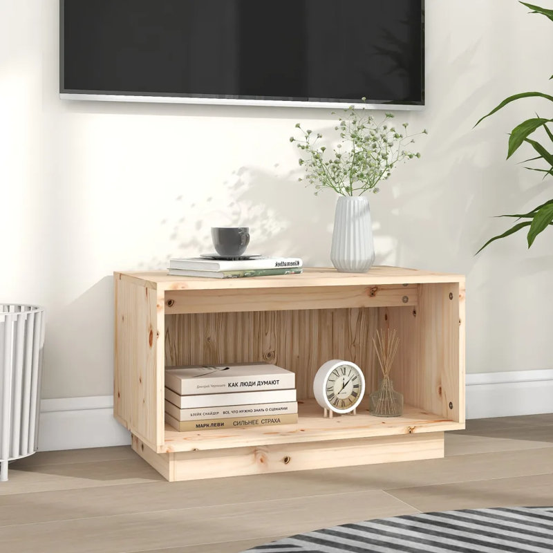 Iratze Unfinished TV Stand for TVs up to 24", Brown