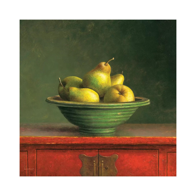 Pears by Jos Van Riswick - Wrapped Canvas Painting, 30.48 cm H x 30.48 cm W