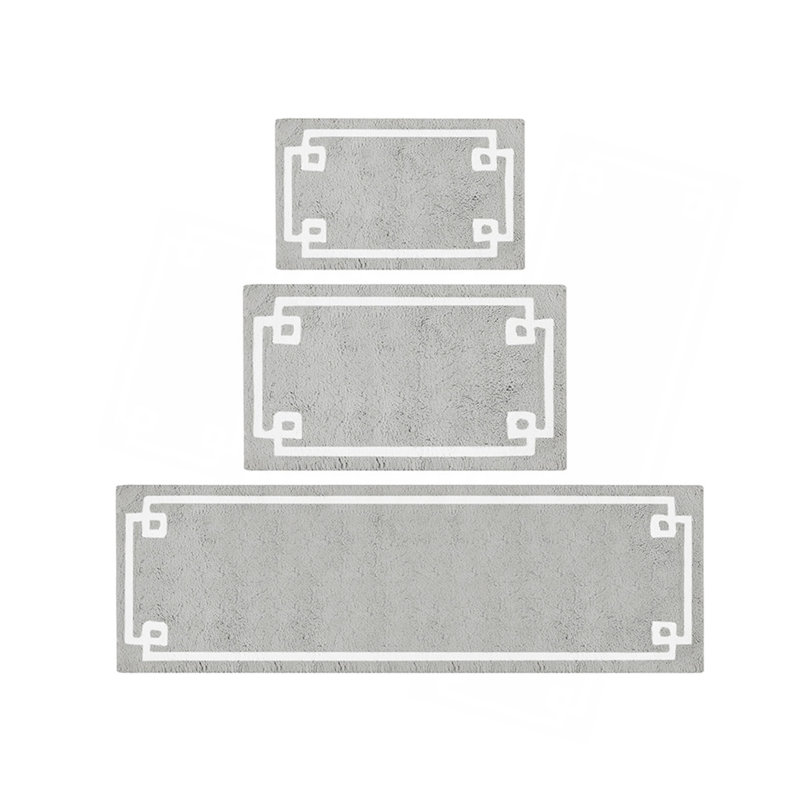 Cotton Tufted Bath Rug 20X30, Gray, Single - 1'8" x 2'6"