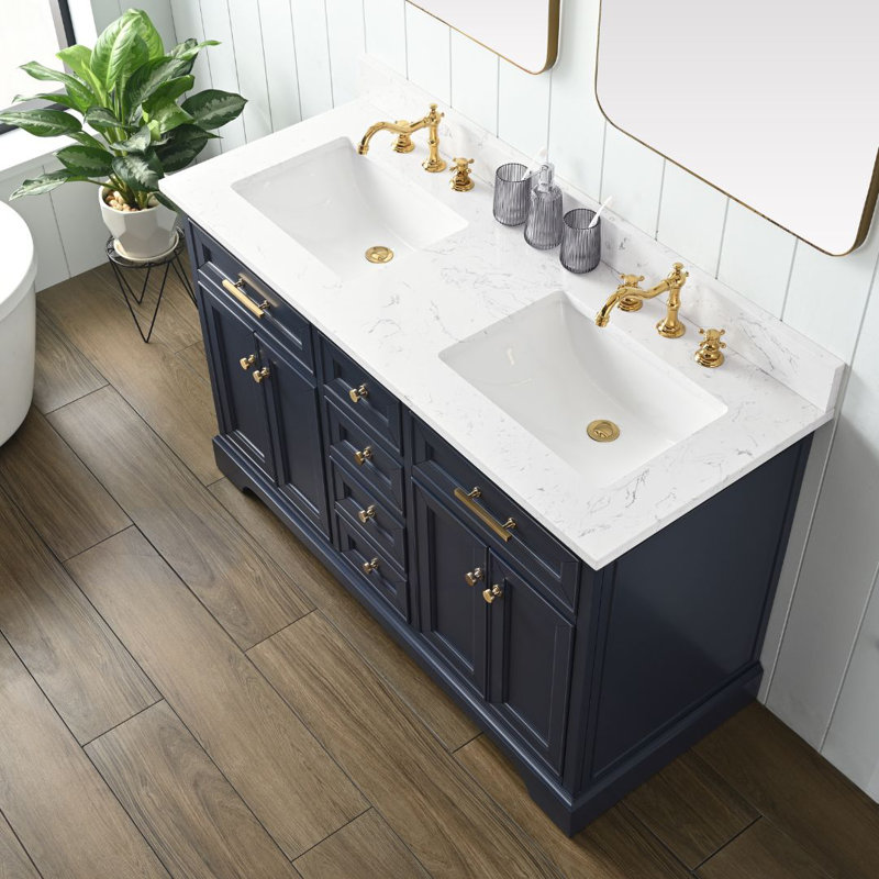 Lark Manor Annaline 54'' Free-standing Double Bathroom Vanity with ...
