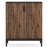 31.5 Inches Brown & Black Wooden Shoe Cabinet With Doors, 5 Tiers Shoe Storage Organizer-449683219