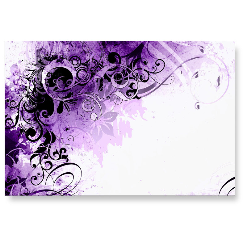 Glass Art, 80 cm H x 120 cm W, Purple