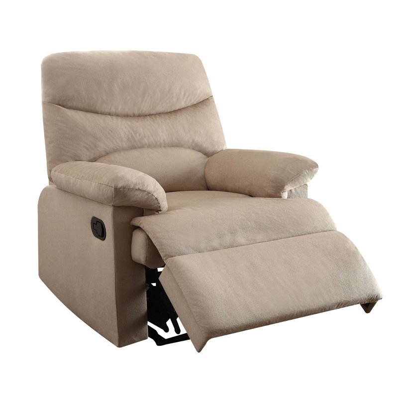Arcadia Beige Woven Fabric Motion Recliner, Beige