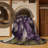 Machine Washable Botanical Purple Area Rug