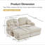 Canapé en forme de U Chenille Cloud, canapé à assise profonde avec repose-pieds amovibles, coussins ronds et coussins de dossier matelassés exquis, pieds de cadre de base encastrés, assemblage facile, convient au salon-127493392