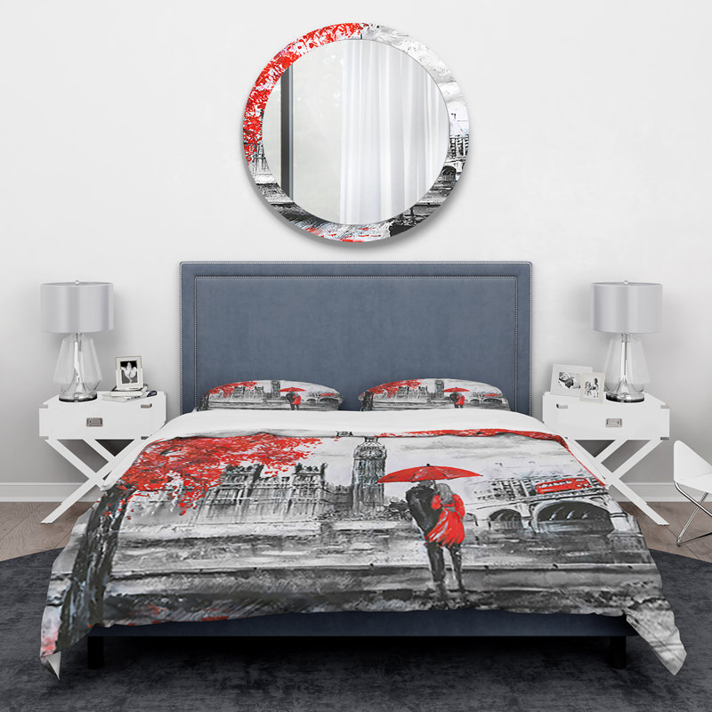 Ensemble de housse de couette à l’intérieur de londres, Housse de couette très grand + 2 taies décoratives