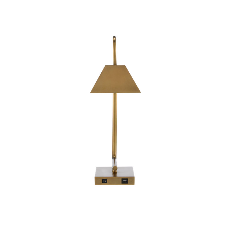 Hoxton Desk Table Lamp, Light Antique Brass