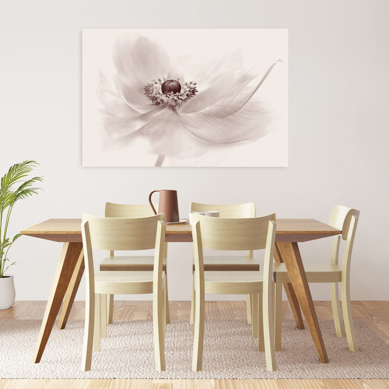 Beauté sereine florale délicate, rêveuse, élégante fleur, art mural, 32" H x 48" W