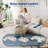 Chenille Boneless Modular Love Seat Sofa, 2-Seater Cloud Couch with High Resilience Sponge for Small Spaces-1087444905